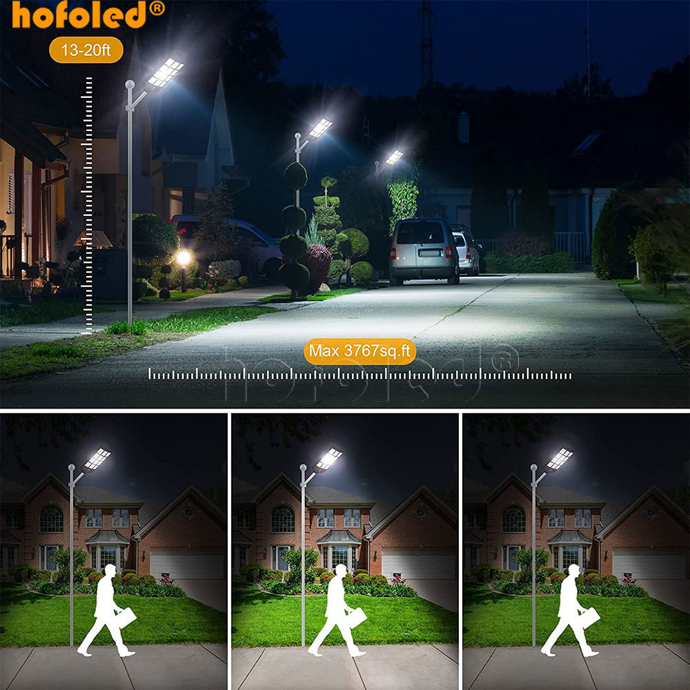 Hofoled 600W 900W 1000W 1200W Sensor Solar Street Light Aluminum Remote Control Waterproof Solar Powered Solar Light Outdoor