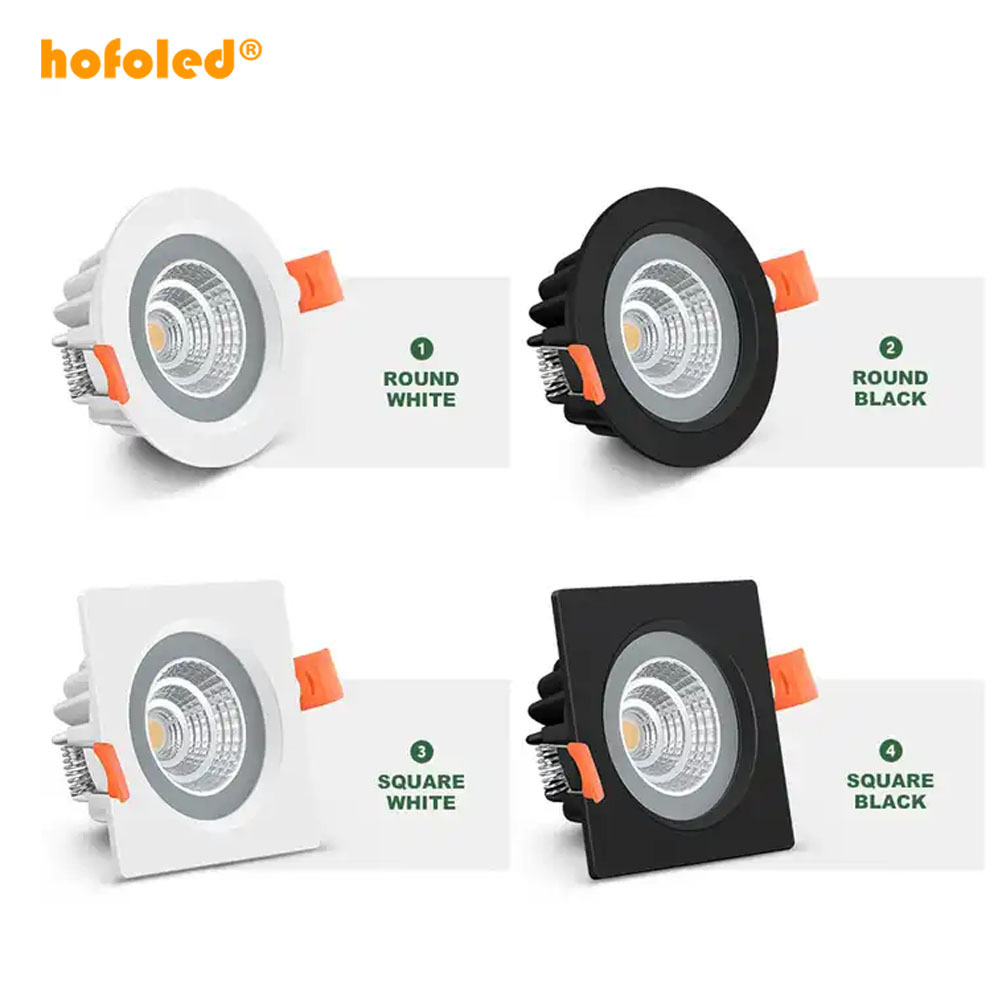 Waterproof LED Downlights 5W 7W 9W 12W 15W Round Anti-fog Spot Lights Toilet Sauna Bathroom IP65 COB Recessed LED Downlight