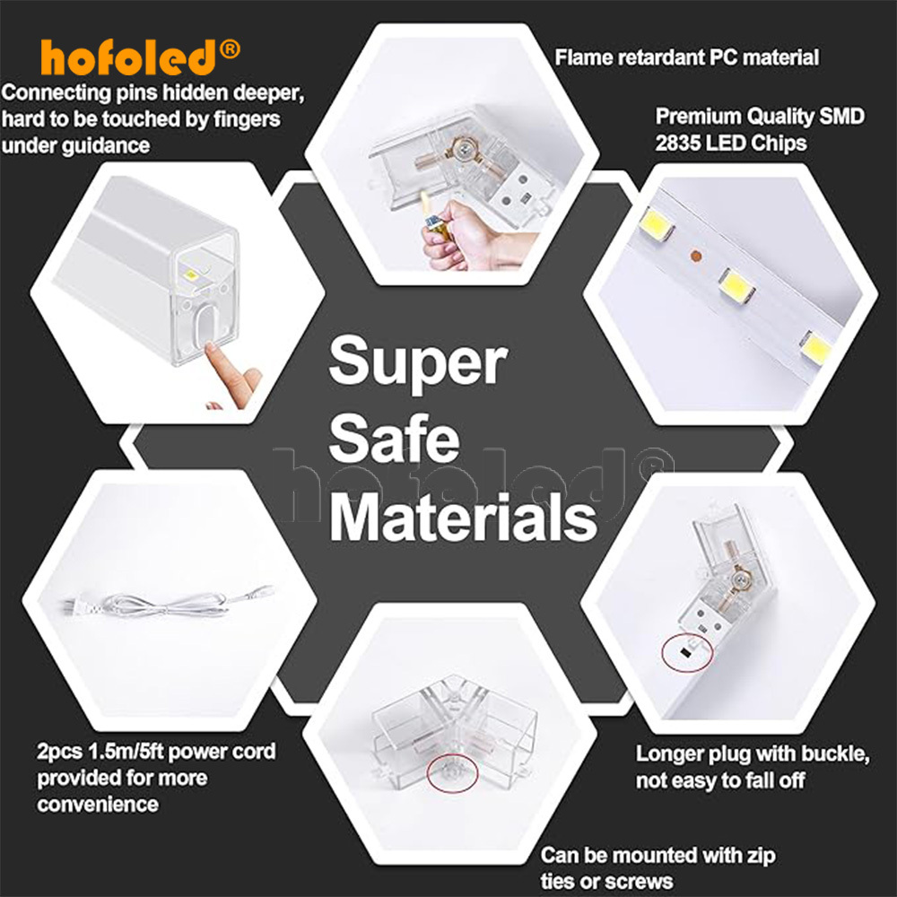 Hofoled Design Led Ceiling Hexagrid Working Lighting Honeycomb Garage Pendent Lamp Led Hexagon Garage Lighting