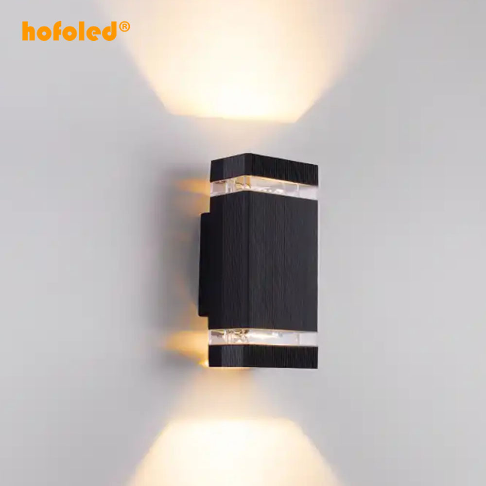 Hofoled Outside Square Up and Down Lights Outdoor Wall Light Sconce Aluminum Waterproof LED Outdoor Wall Lamps For Wall Patio