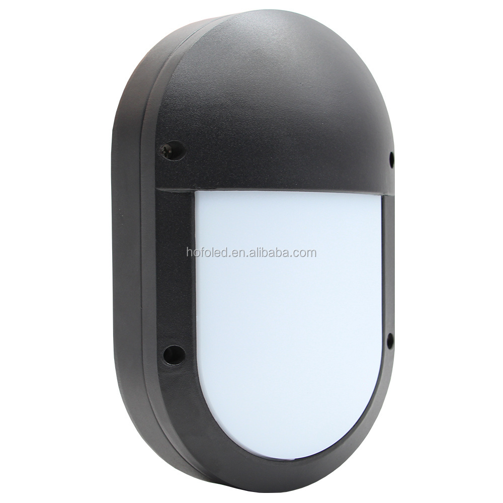 220mm 10W Black Outdoor LED Wall Light LED Oval Bulkhead Ceiling LED Light  for Bedroom Sauna Room Storehouse