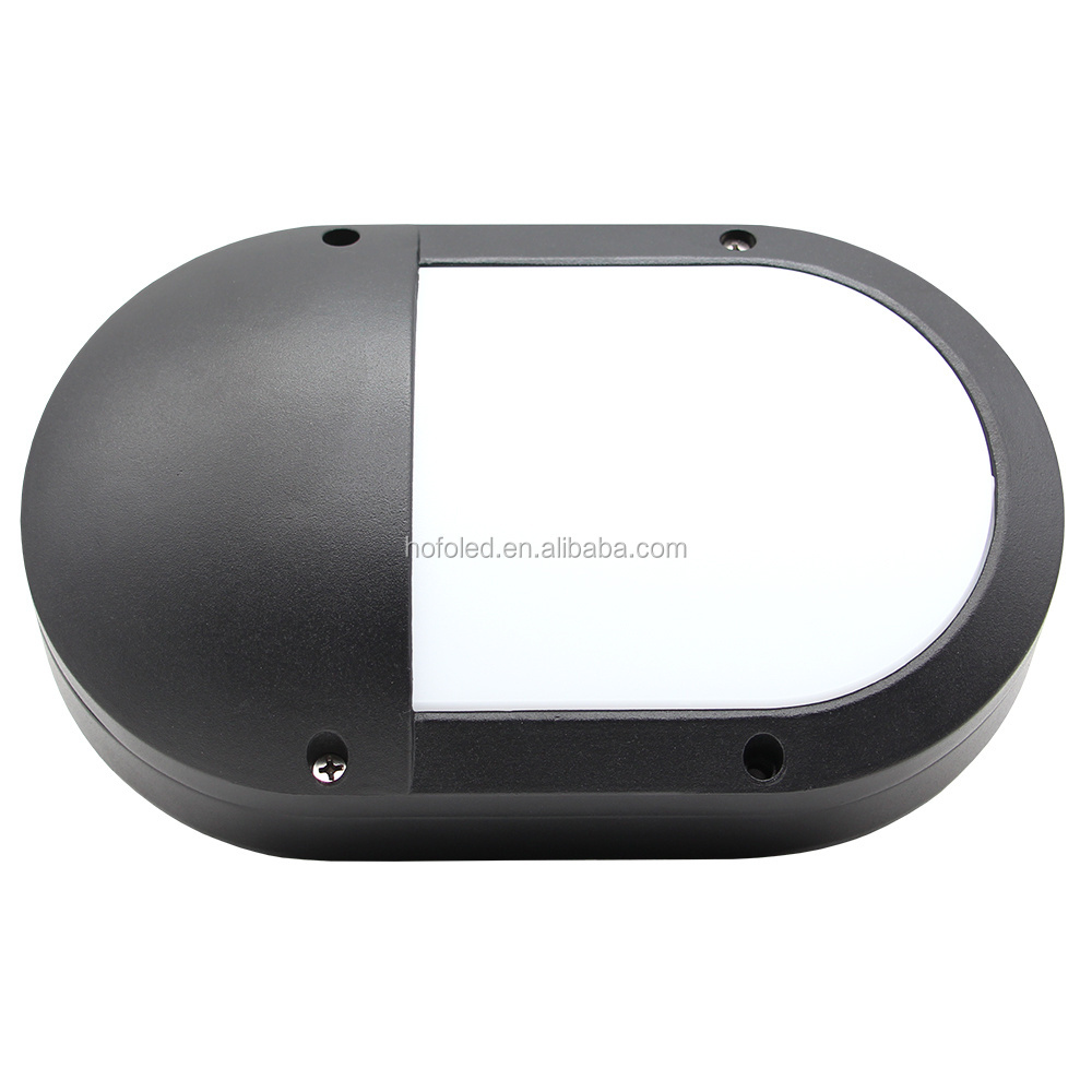 220mm 10W Black Outdoor LED Wall Light LED Oval Bulkhead Ceiling LED Light  for Bedroom Sauna Room Storehouse