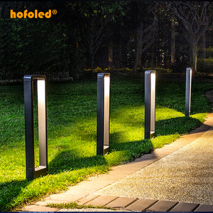 Hofoled 60cm 80cm Waterproof Solar Garden Light Landscape Pathway Highlight Modern LED Bollard Post Light Outdoor LED Lawn Light