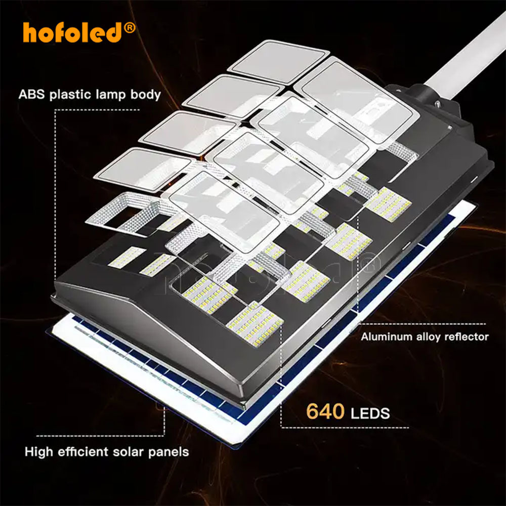 Hofoled 600W 900W 1000W 1200W Sensor Solar Street Light Aluminum Remote Control Waterproof Solar Powered Solar Light Outdoor