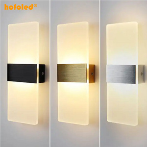 Hofoled Modern Wall Sconce Led Wall Light Up Down Lighting Cold Warm White Minimalism Indoor Home Room Bedroom Hotel Decoration