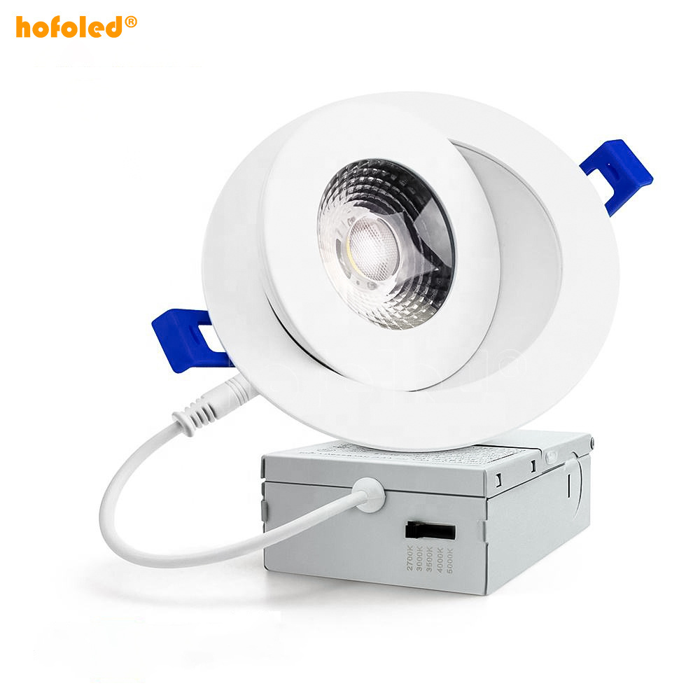 4 inch 3.5 Inch 5CCT Selectable Adjustable  Ultra-Thin LED Dimmable Recessed Ceiling Light Gimbal Recessed Light COB Downlight