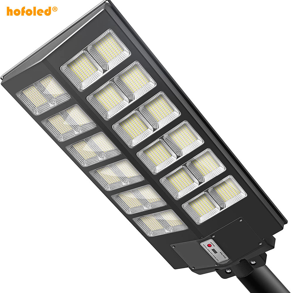 Hofoled 2000W All-In-One Integrated Streetlight Remote Control IP65 Waterproof Outdoor Solar LED Street Light