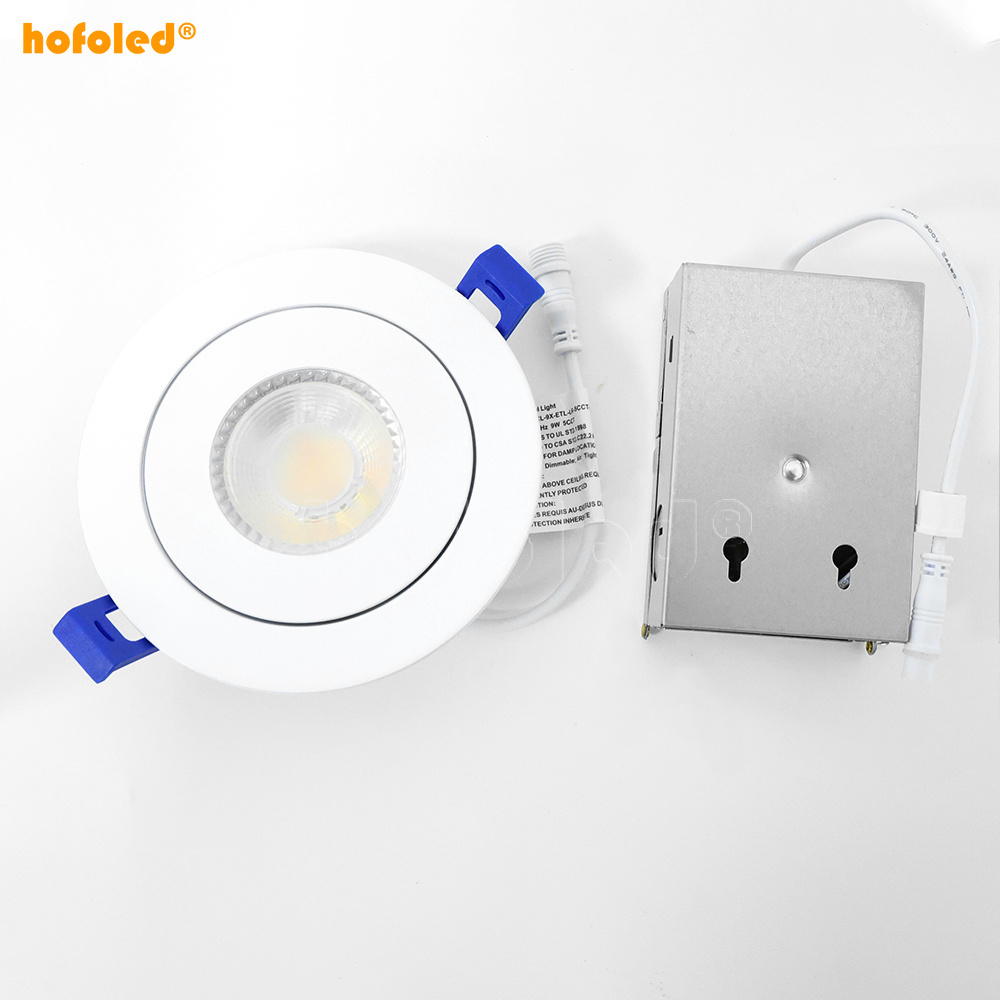 4 inch 3.5 Inch 5CCT Selectable Adjustable  Ultra-Thin LED Dimmable Recessed Ceiling Light Gimbal Recessed Light COB Downlight