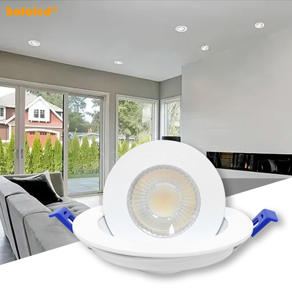 4 inch 3.5 Inch 5CCT Selectable Adjustable  Ultra-Thin LED Dimmable Recessed Ceiling Light Gimbal Recessed Light COB Downlight