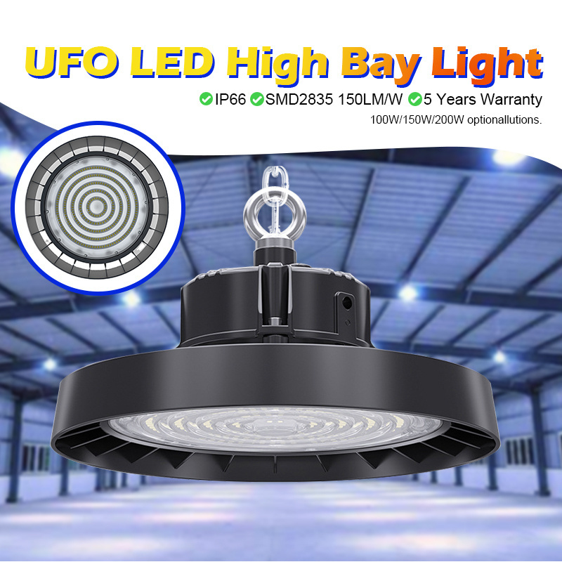 AC85-265V 6000K Waterproof IP65 Highbay Led Shop Warehouse Gymnasium Daylight LED High Bay Shop Lights Fixture