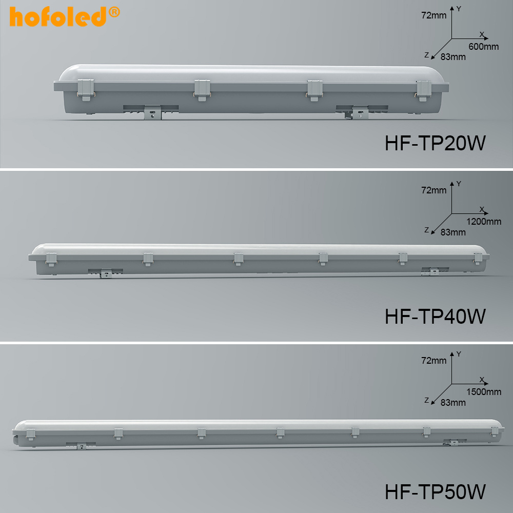 Commercial 110V 220V  Popular 1.2m LED Batten Light Fixture 4FT 40W IP65 LED Tri-proof Light