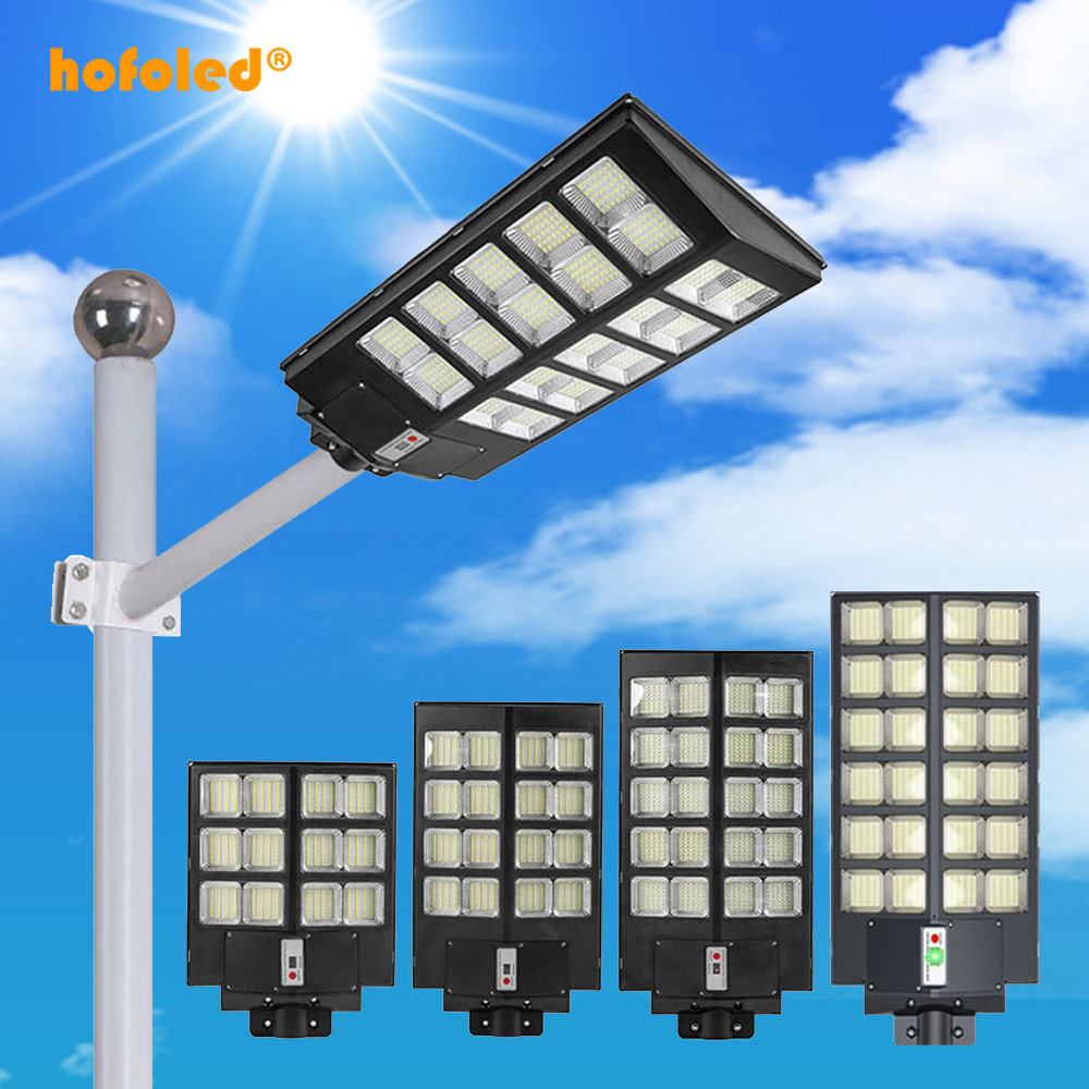 HOFOLED Aluminum Outdoor Solar Street Lamp With Remote Control Waterproof Garden 2000W 600W 800W 1000W Solar Street Light