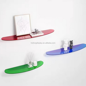 Manufacturer customized wall-mounted floating shelves, fluorescent acrylic decoration display racks, hat and shoe racks