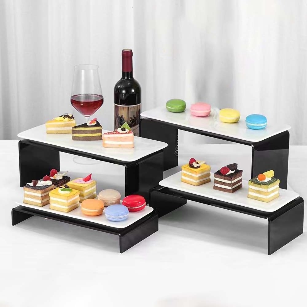 Clear Acrylic Display Riser Stand for Cupcake Food Buffet Perfume Figures Display Risers for Dessert Table Decorations