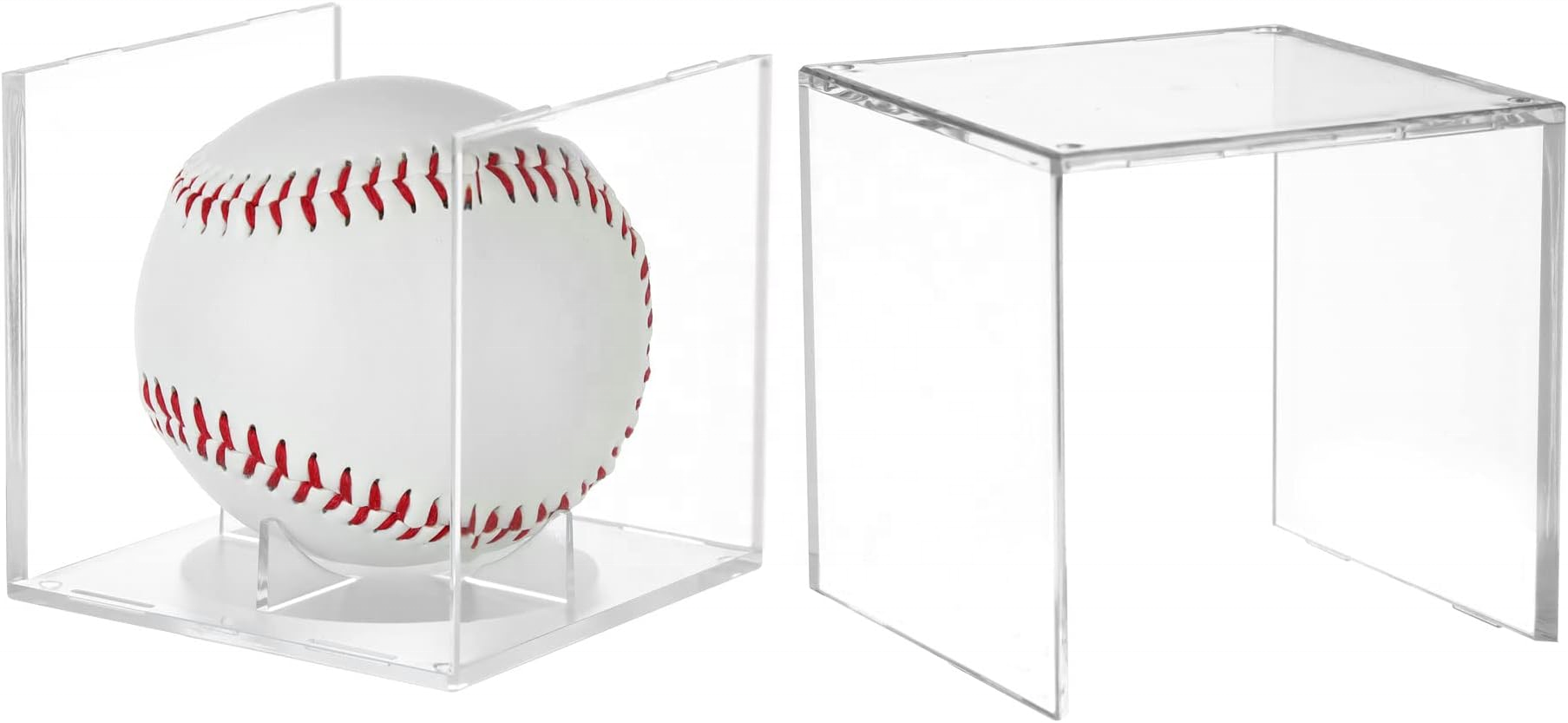 Baseball Display Case Acrylic Boxes for Display with UV Protected Baseball Cube Memorabilia Display Protector