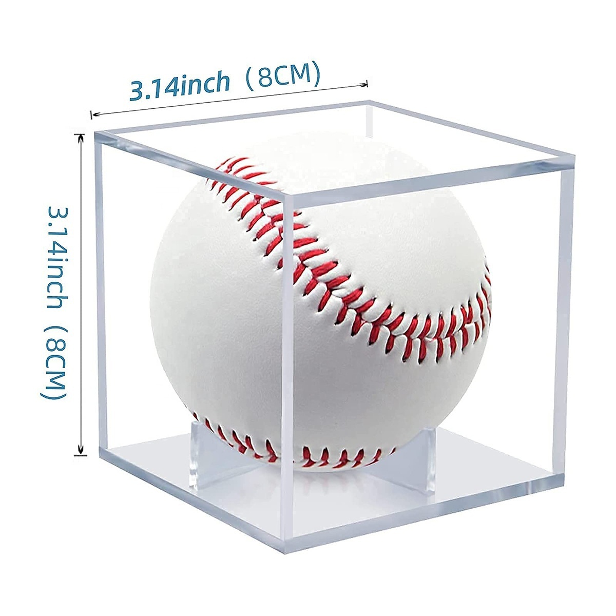 Baseball Display Case Acrylic Boxes for Display with UV Protected Baseball Cube Memorabilia Display Protector