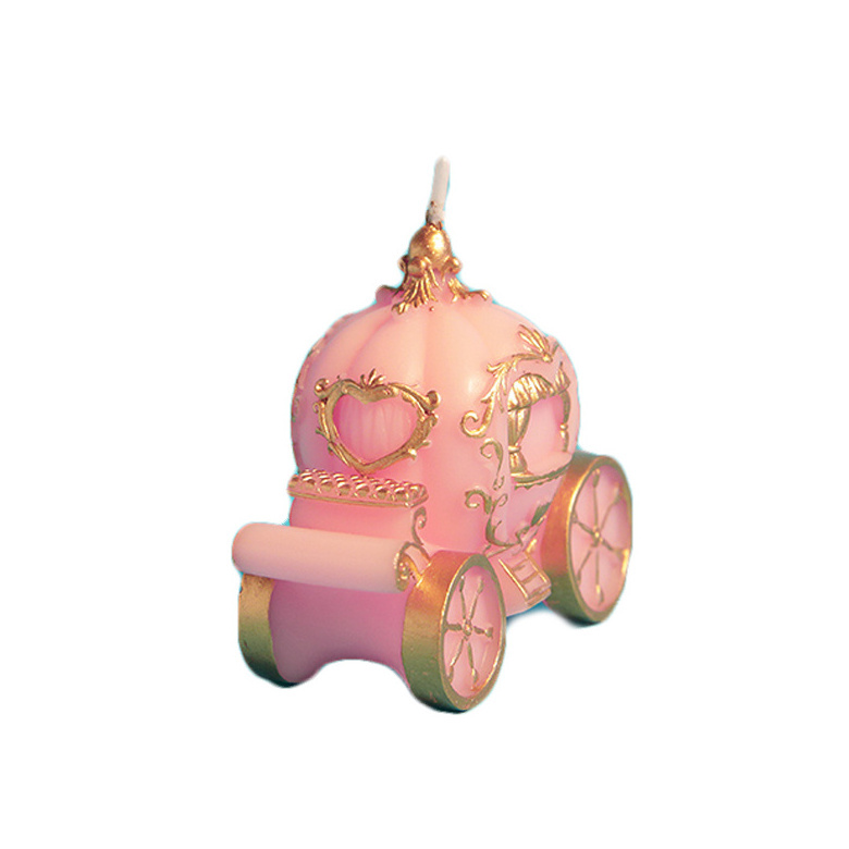 Sweet Pumpkin Carriage Birthday Candles Princess Birthday Candles for Party Supplies