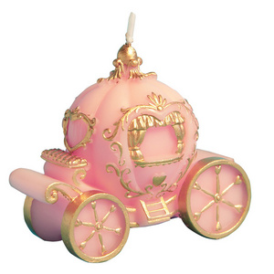 Sweet Pumpkin Carriage Birthday Candles Princess Birthday Candles for Party Supplies