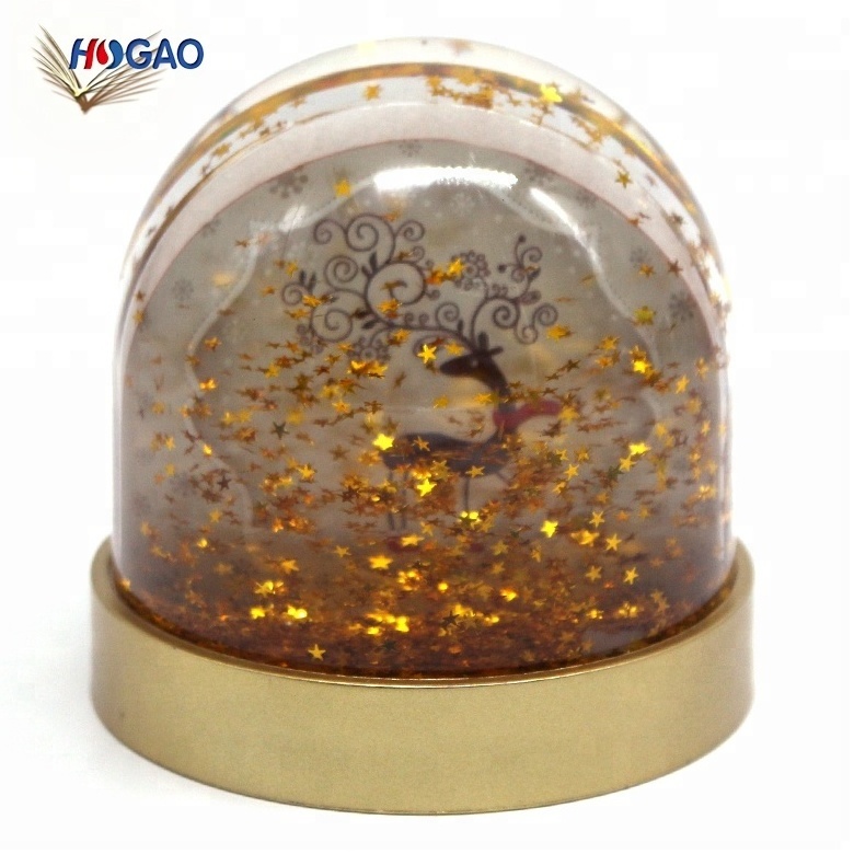 OEM wedding snow globe plastic empty snow globe with photo insert water globe