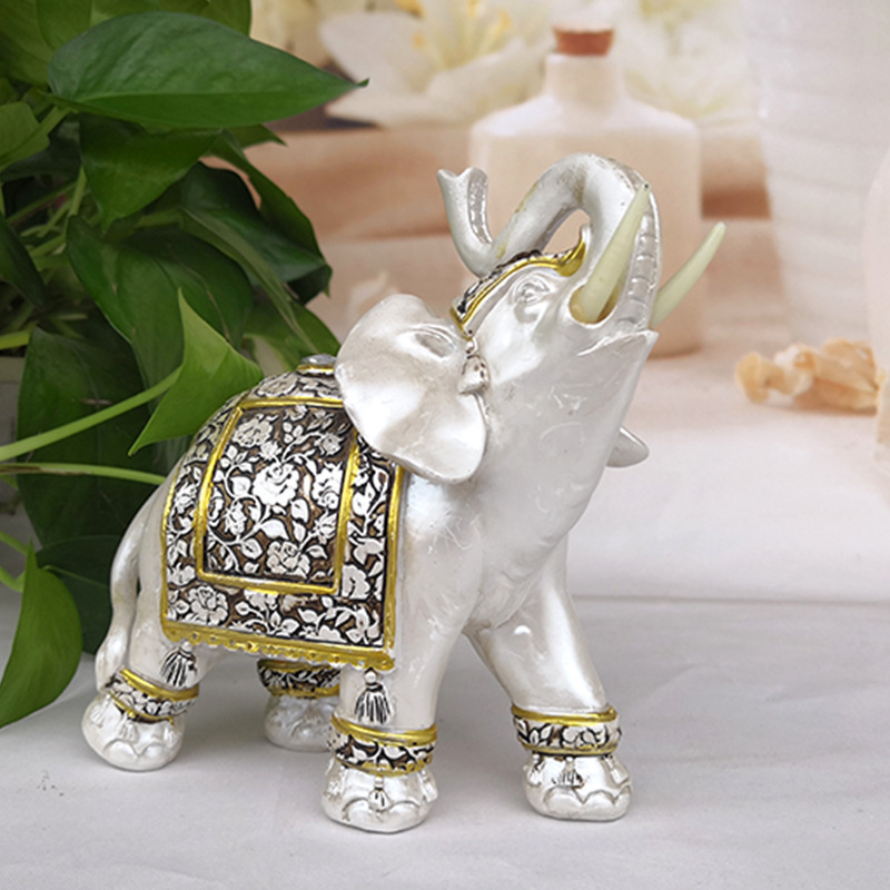 Hot Popular Set Of 3 Silver Indian Elephant Statues Home Decor Resin Elephant Statue