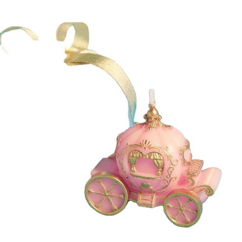 Sweet Pumpkin Carriage Birthday Candles Princess Birthday Candles for Party Supplies