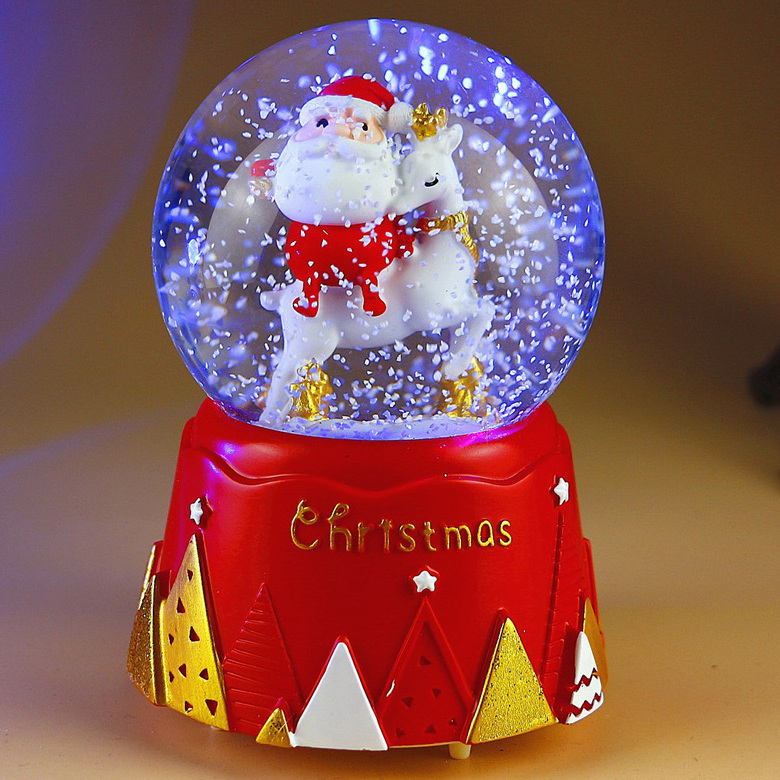 2023 New Design Snowball Christmas Snow Globe Santa Snow Globe