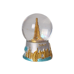 Resin Gold Dubai Snow Globe Tourist Souvenir Gift DIY Snow  Globe