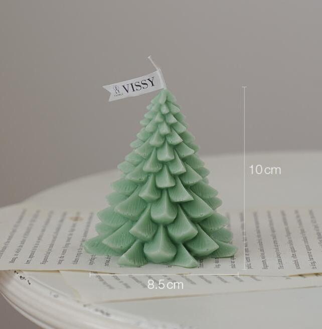 Hot Seller Candle Christmas Tree Shape Christmas Candle Decoration Handmade Candles