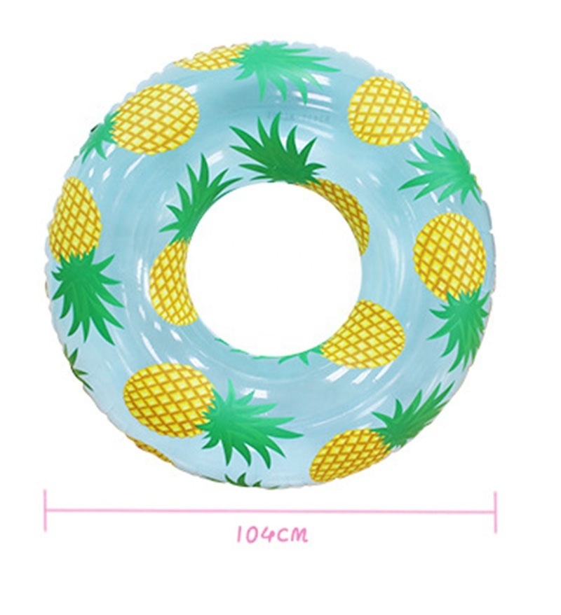 Custom printing inflatable pool float 100cm pvc swimming ring for kids adult