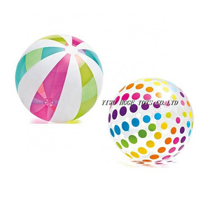 42 inch Inflatable Glossy Big Rainbow Ball Transparent Colorful Giant Beach Ball