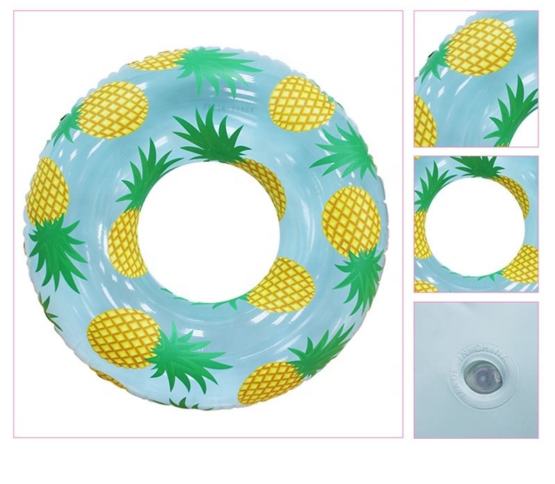 Custom printing inflatable pool float 100cm pvc swimming ring for kids adult