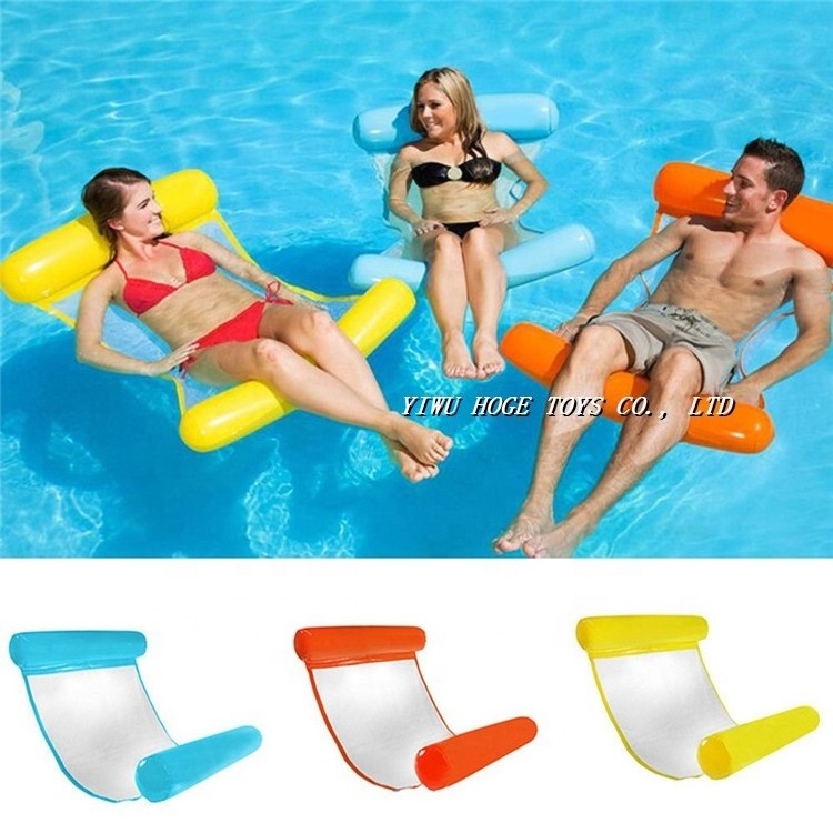 Fashion hot sale PVC inflatable float water hammock for the beach