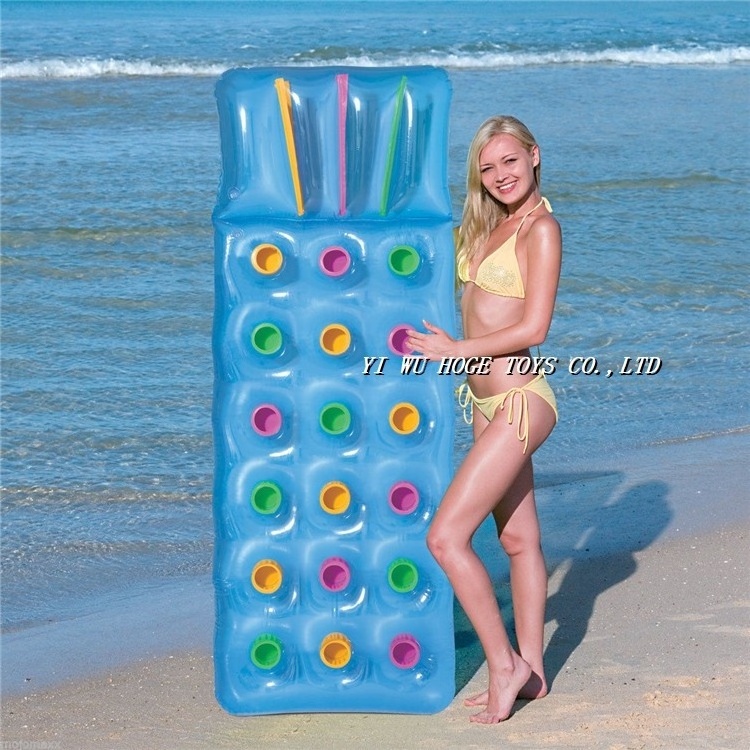 Advertising promotional pvc inflatable lilo mattress for sale