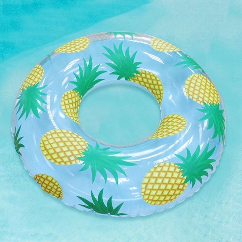 Custom printing inflatable pool float 100cm pvc swimming ring for kids adult