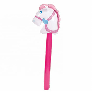 Stick funny horse inflatable pvc stick toy for kids birthday party