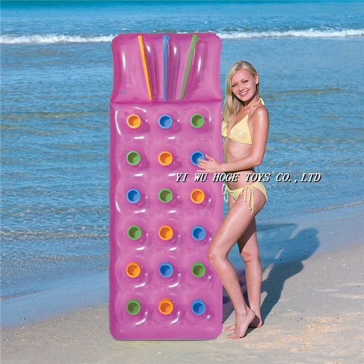 Advertising promotional pvc inflatable lilo mattress for sale