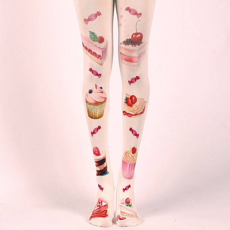 2024 Best Quality Ladies Tights Leggings Fashion Printing Pantyhose For Women