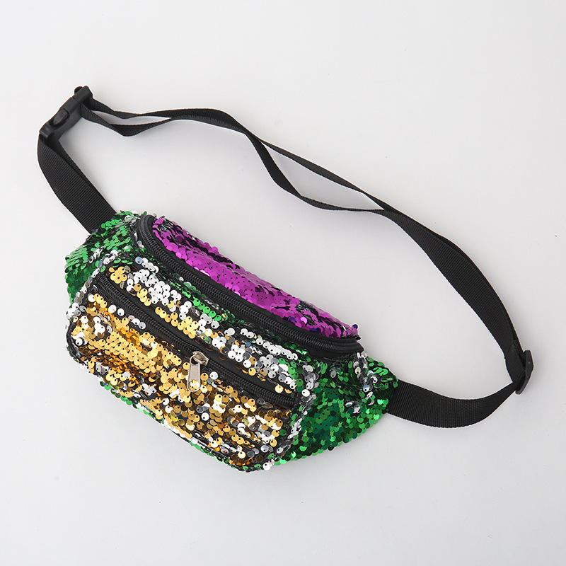 Customize Mardi Gras Sequin Fanny Pack