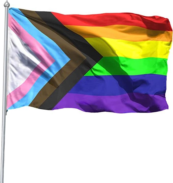 Wholesale New Pride Rainbow Stick Flag Hand Held LGBTQ Flags 3'X5' Gay Pride Rainbow Flag