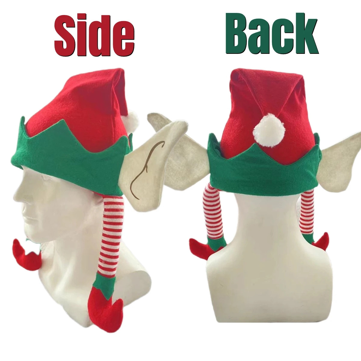 Funny Irish Festival Elf Ear Christmas Hat With Long Legs