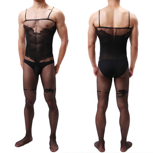 Hot Sexy Costumes Bodysuit Sleepwear Underwear Hose Men Sexy Lingerie Intimates Net Pantyhose Netting Porno Exotic Stocking