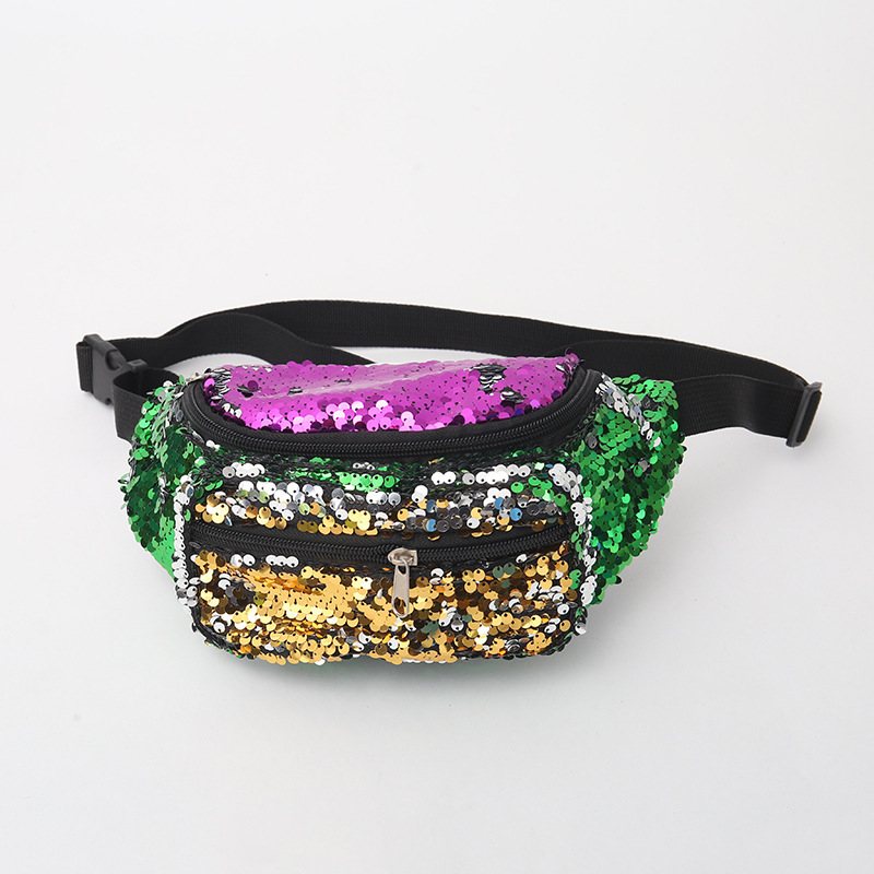 Customize Mardi Gras Sequin Fanny Pack