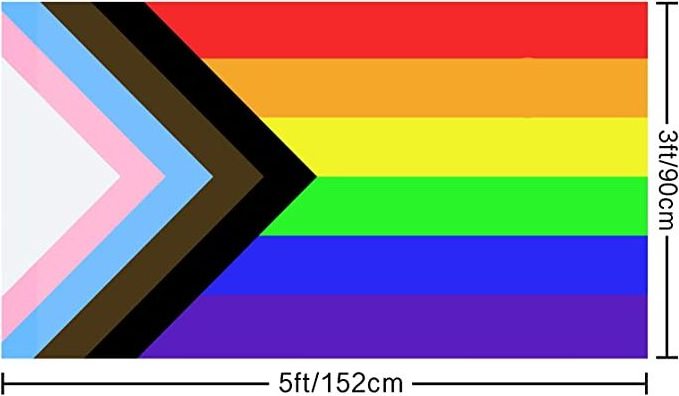 Wholesale New Pride Rainbow Stick Flag Hand Held LGBTQ Flags 3'X5' Gay Pride Rainbow Flag