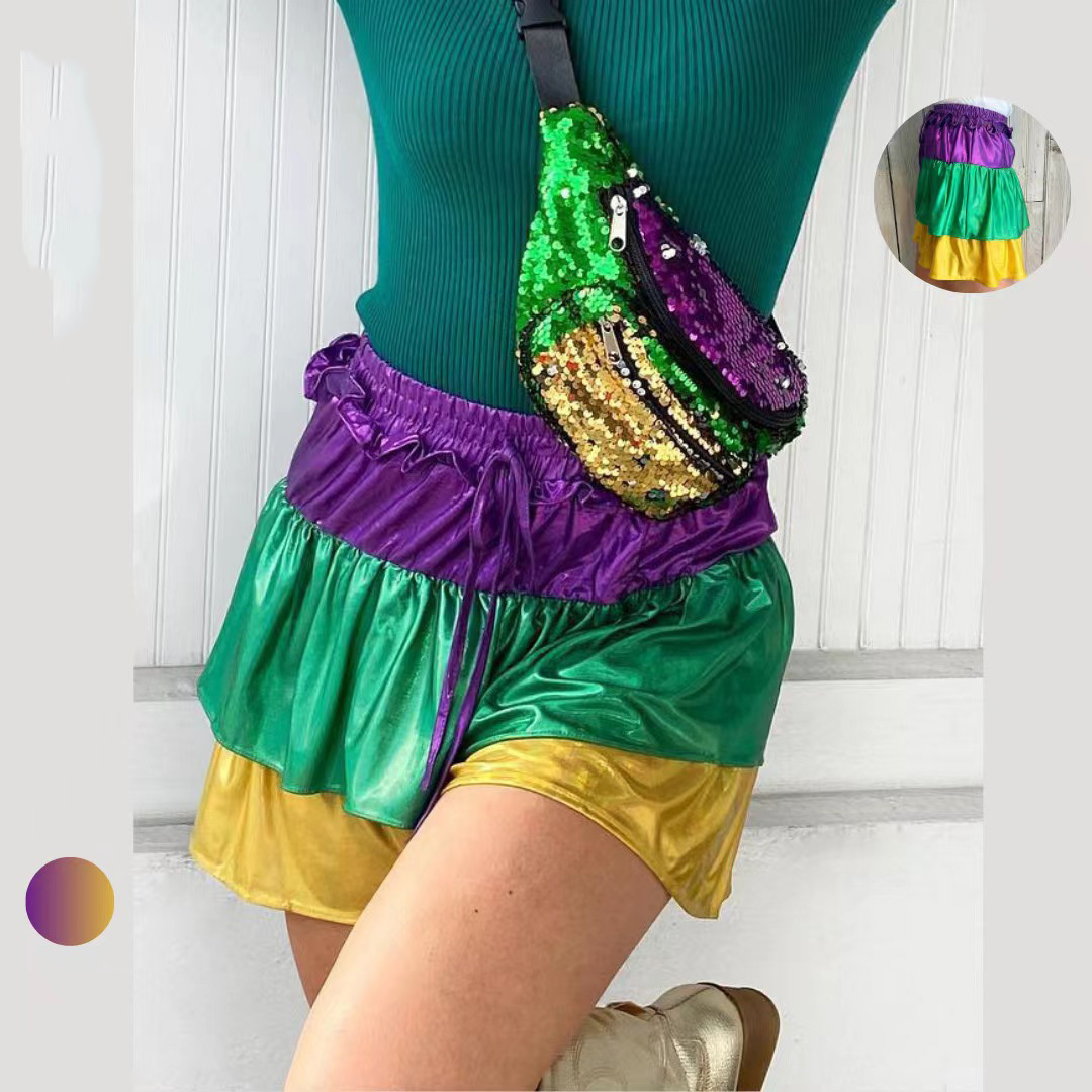 Customize Mardi Gras Sequin Fanny Pack