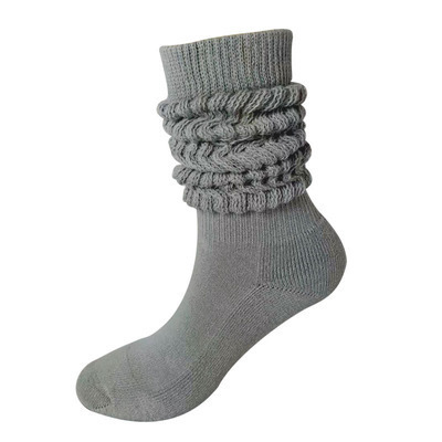 Fashion Vintage Knit Heavy Thick Ribbed Womens Cotton Slouch Socks