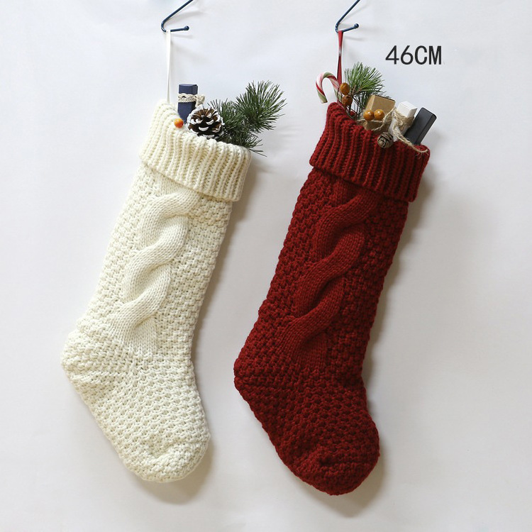 2024 Cozy Chunky Cable Knit Christmas Stockings