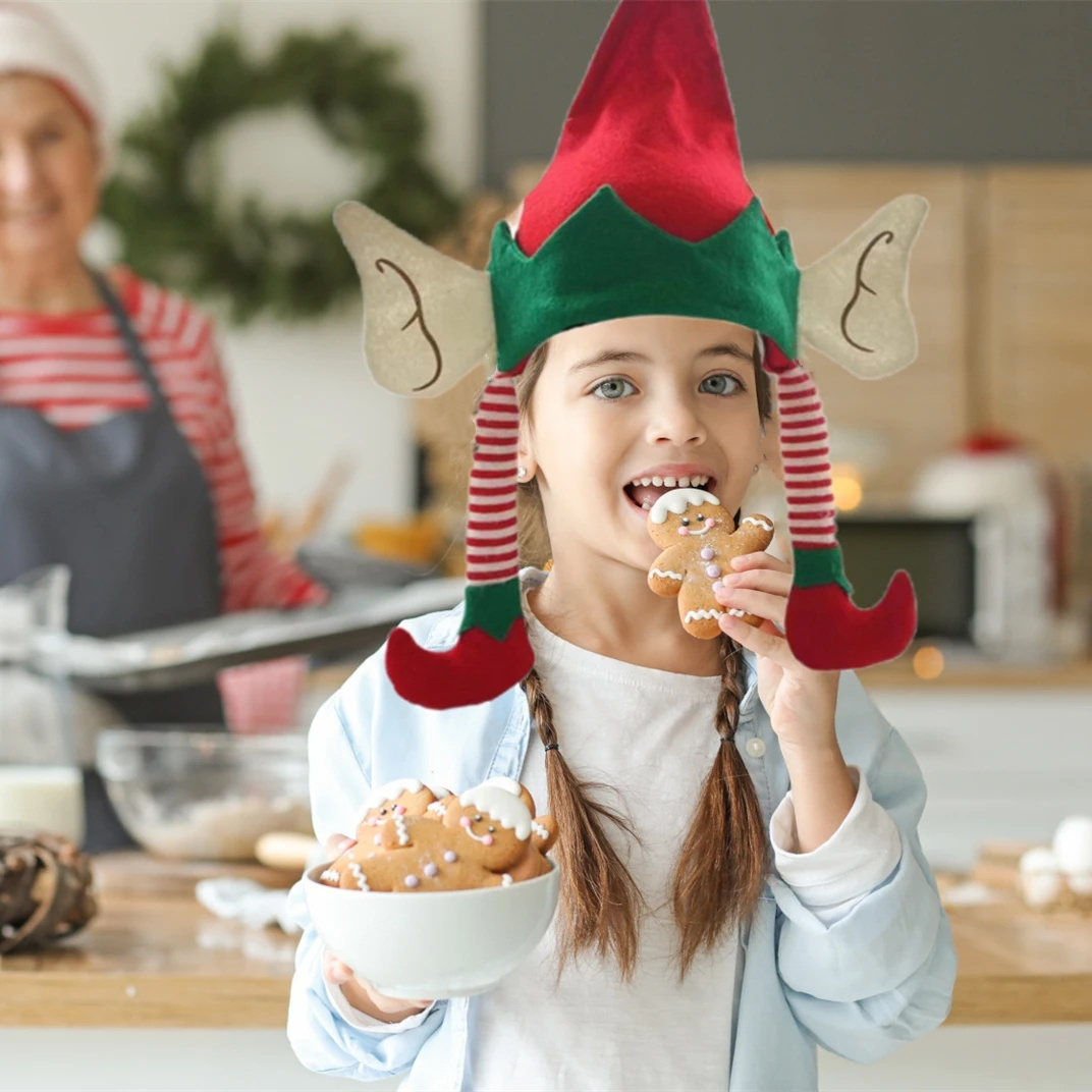 Funny Irish Festival Elf Ear Christmas Hat With Long Legs