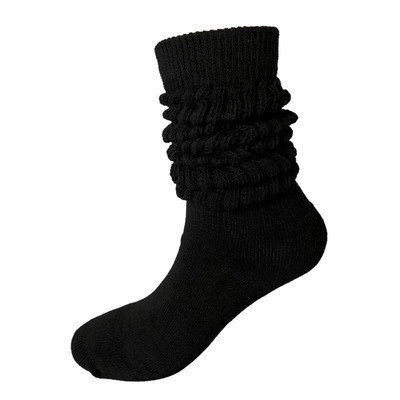 Fashion Vintage Knit Heavy Thick Ribbed Womens Cotton Slouch Socks