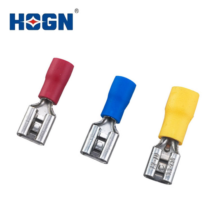 HOGN FDD Pure Copper Electrical Crimp Insulated Female Cable Terminal Lug Cable End Terminals