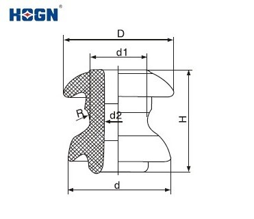 HOGN High Quality Cheap Price 11kV Insulator Porcelain Shackle Insulator